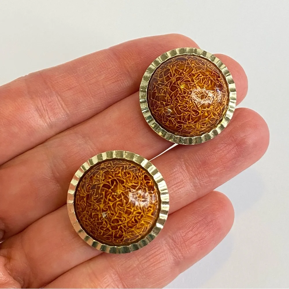Vintage Monet Trifari Hong‎ Kong Clip On Earrings Lot of Three